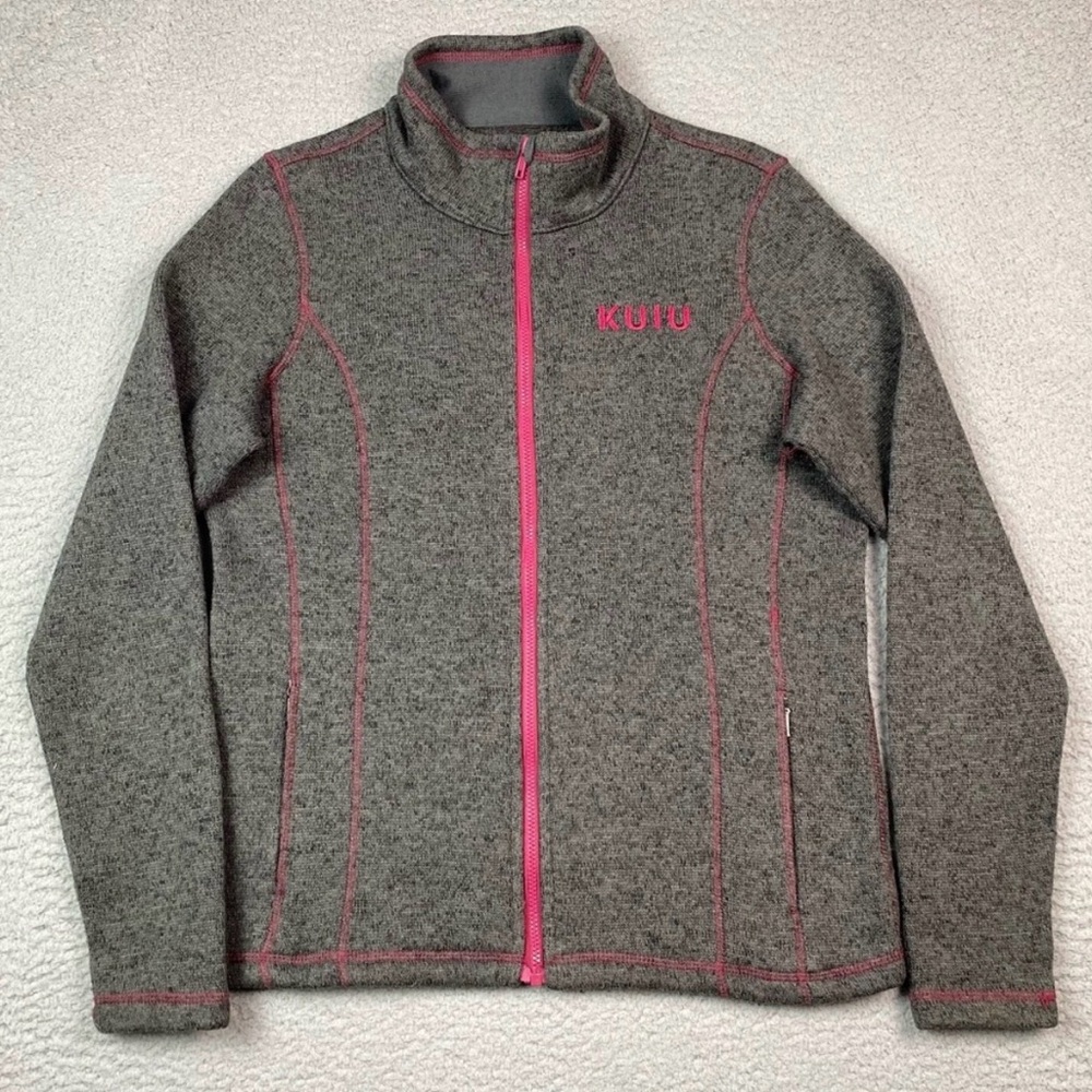 KUIU Base Camp Women's Gray Full-Zip Fleece Jacket with Accents